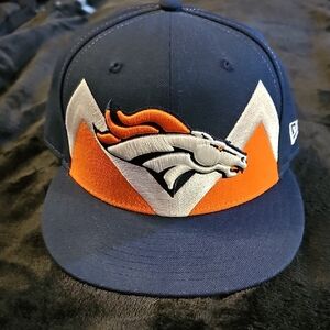 New Era Navy and Orange Broncos Cap